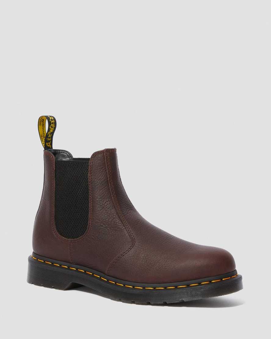 Dr. Martens 2976 Ambassador Nahka Naisten Chelsea Nilkkurit - Syvä Punainen Nilkkurit [019-SRNXWD]